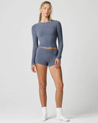 Ribbed Long Sleeve Crop Top for Women image 12