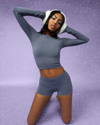 Ribbed Long Sleeve Crop Top for Women image 13