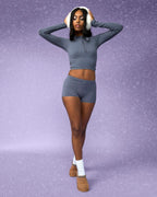 Ribbed Long Sleeve Crop Top for Women image 14