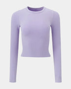 Ribbed Long Sleeve Crop Top for Women image 23
