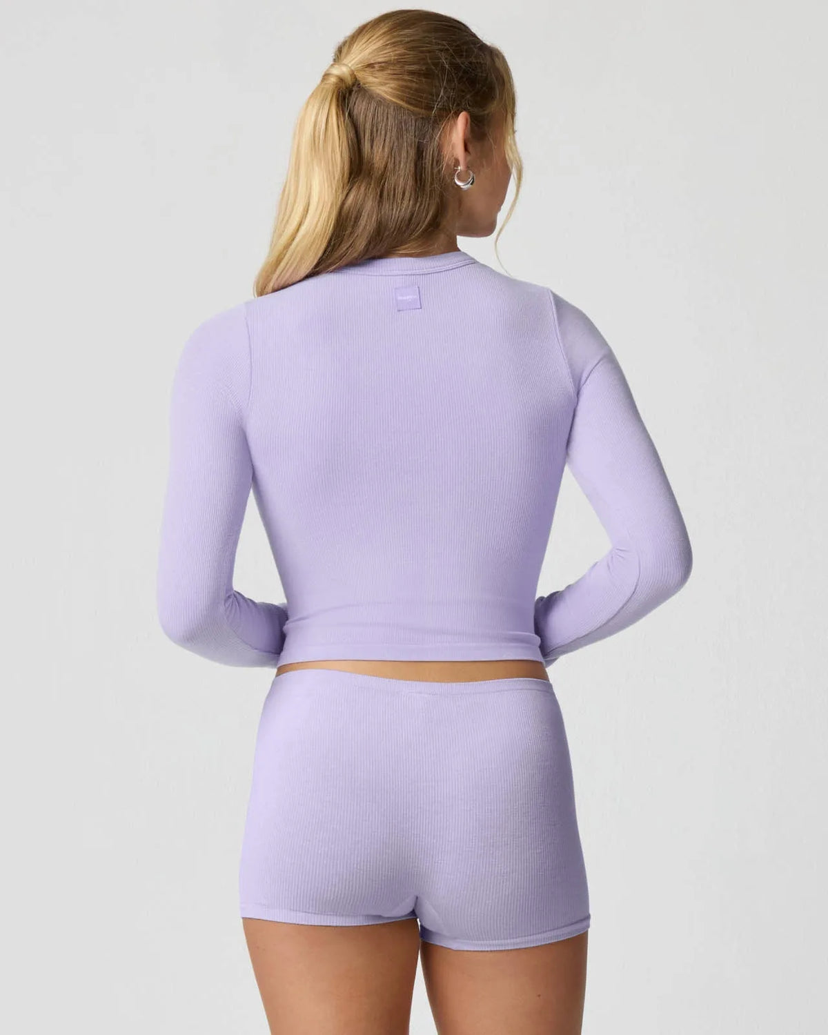 Ribbed Long Sleeve Crop Top for Women image 25