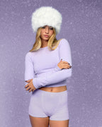 Ribbed Long Sleeve Crop Top for Women image 30