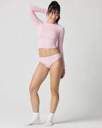 Ribbed Long Sleeve Crop Top for Women image 33