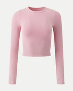 Ribbed Long Sleeve Crop Top for Women image 39
