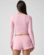 Ribbed Long Sleeve Crop Top for Women image 41