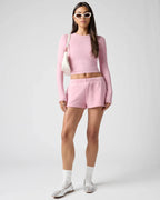 Ribbed Long Sleeve Crop Top for Women image 42