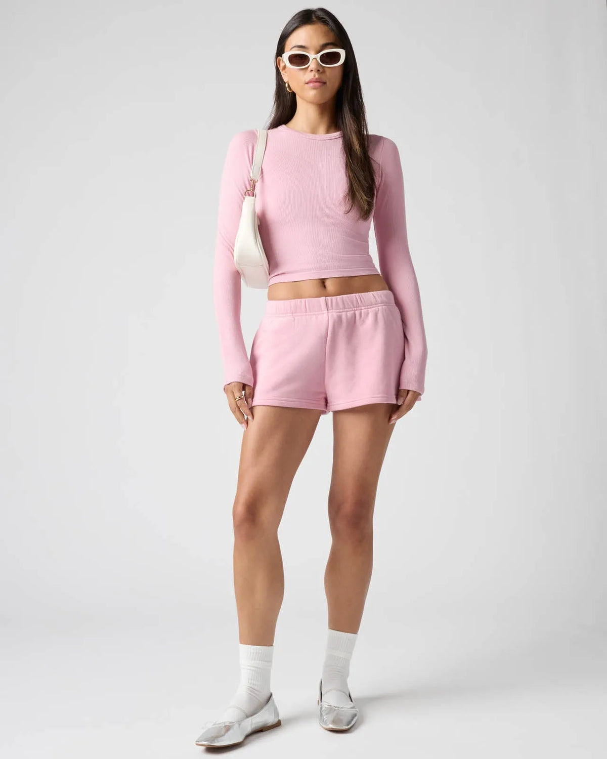 Ribbed Long Sleeve Crop Top for Women image 42
