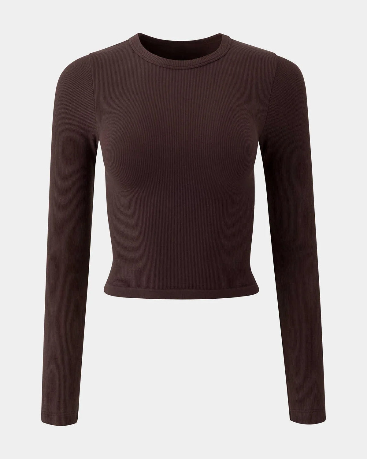 Ribbed Long Sleeve Crop Top for Women image 46