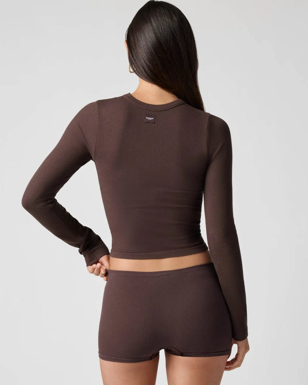 Ribbed Long Sleeve Crop Top for Women image 48