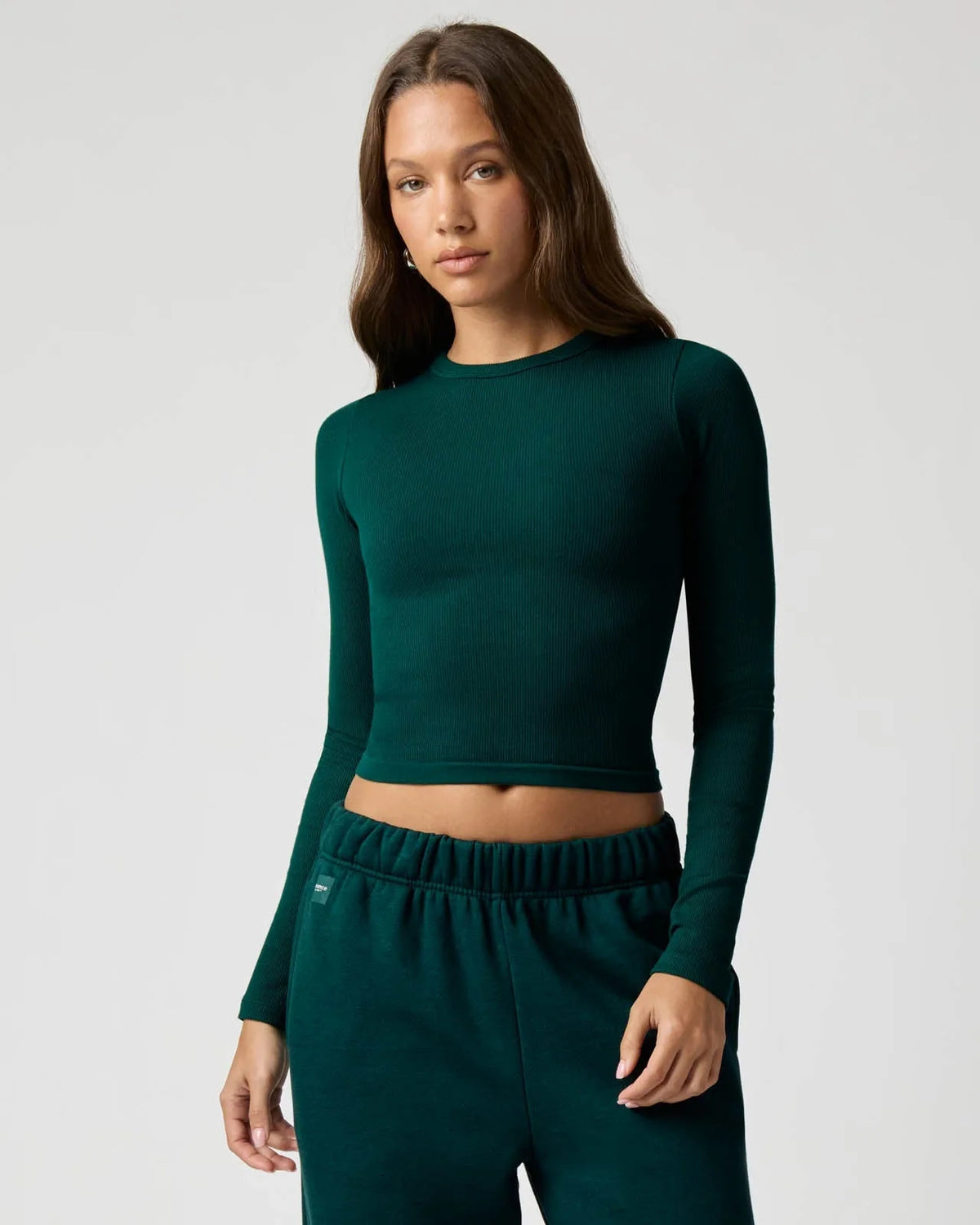 Ribbed Long Sleeve Crop Top for Women image 53