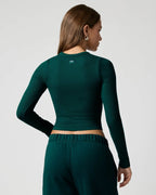 Ribbed Long Sleeve Crop Top for Women image 54