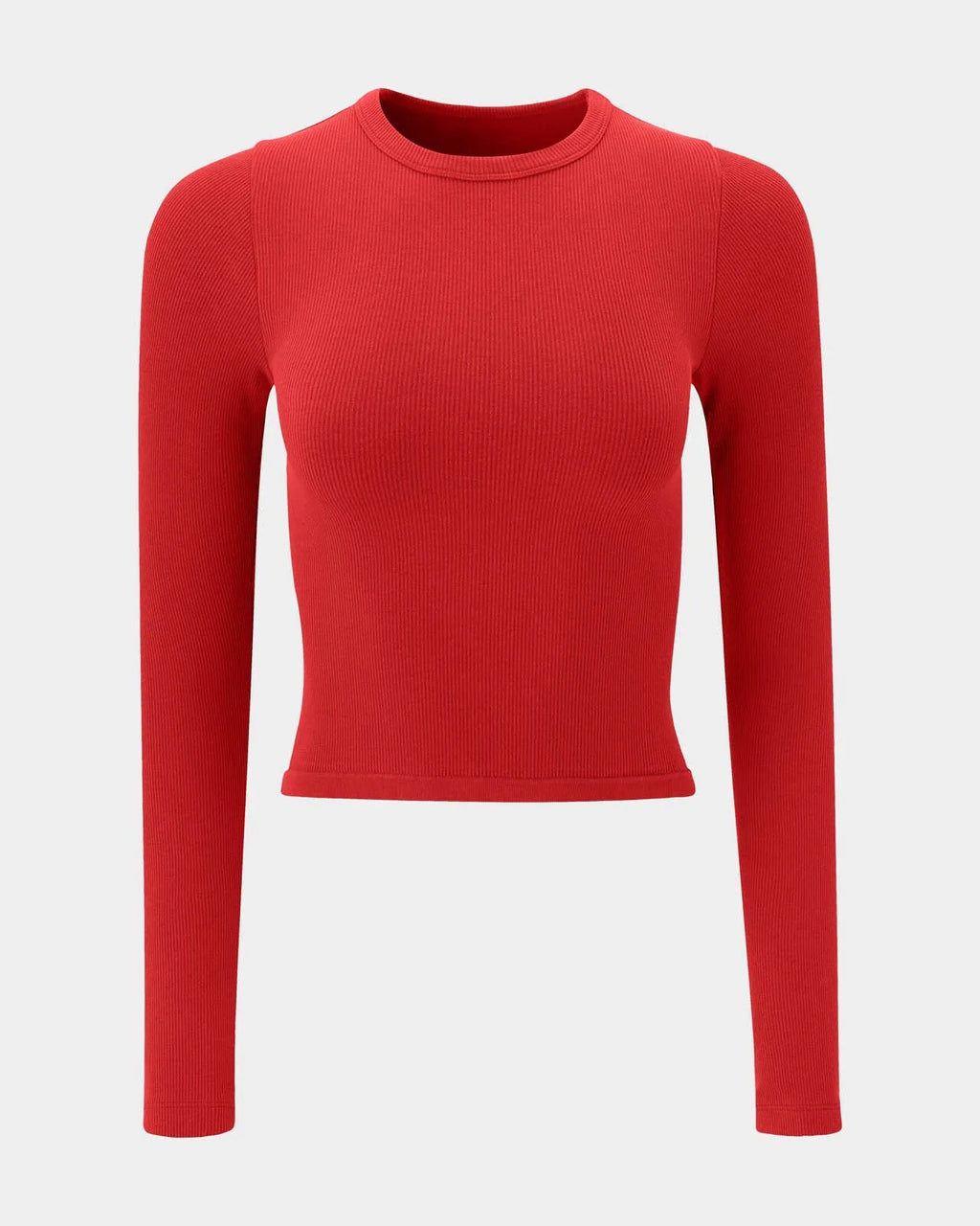 Ribbed Long Sleeve Crop Top for Women image 59