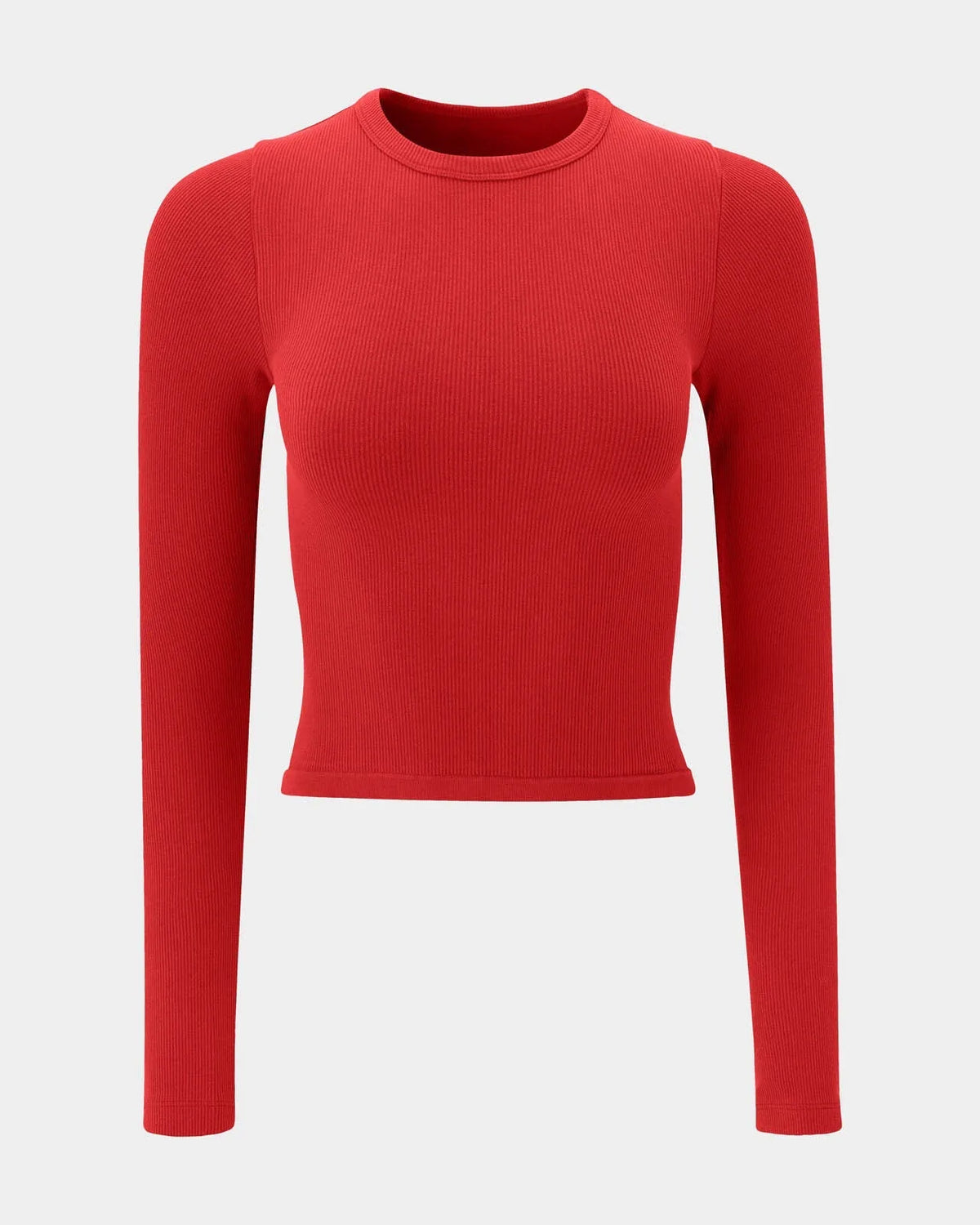 Ribbed Long Sleeve Crop Top for Women image 59
