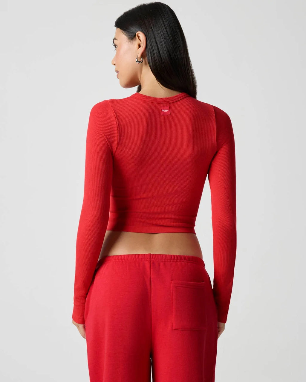 Ribbed Long Sleeve Crop Top for Women image 61