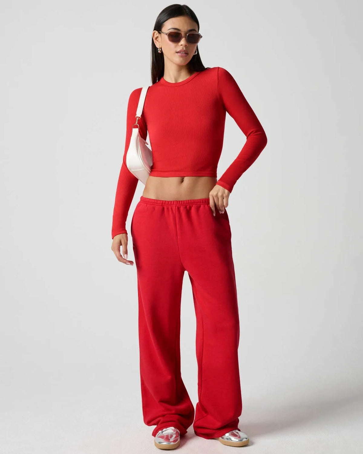 Ribbed Long Sleeve Crop Top for Women image 62