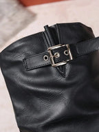 Slouched Knee High Boots with Double Buckle for Women image 10