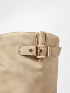 Slouched Knee High Boots with Double Buckle for Women image 14