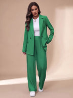 Tailored Double-Breasted Trouser Suit for Women image 10