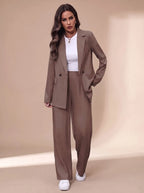 Tailored Double-Breasted Trouser Suit for Women image 12