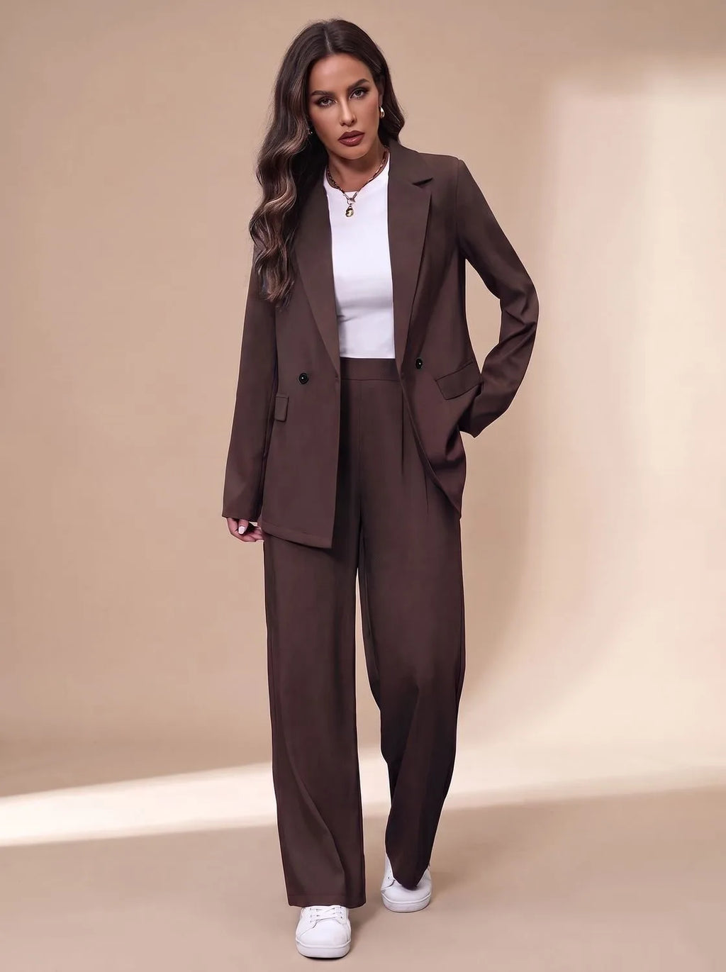 Tailored Double-Breasted Trouser Suit for Women image 15
