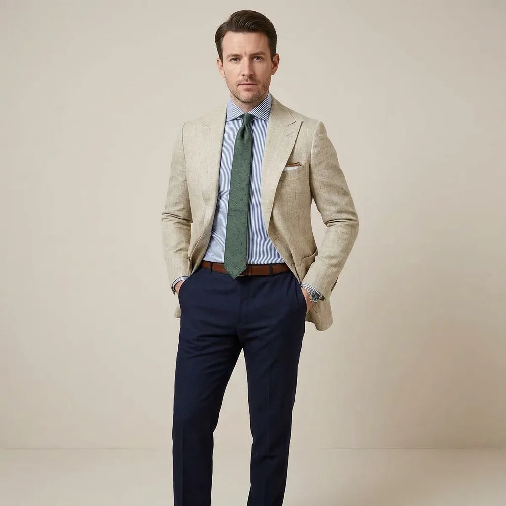 Leon | Men's Tailored Textured Blazer for Work or Dinner