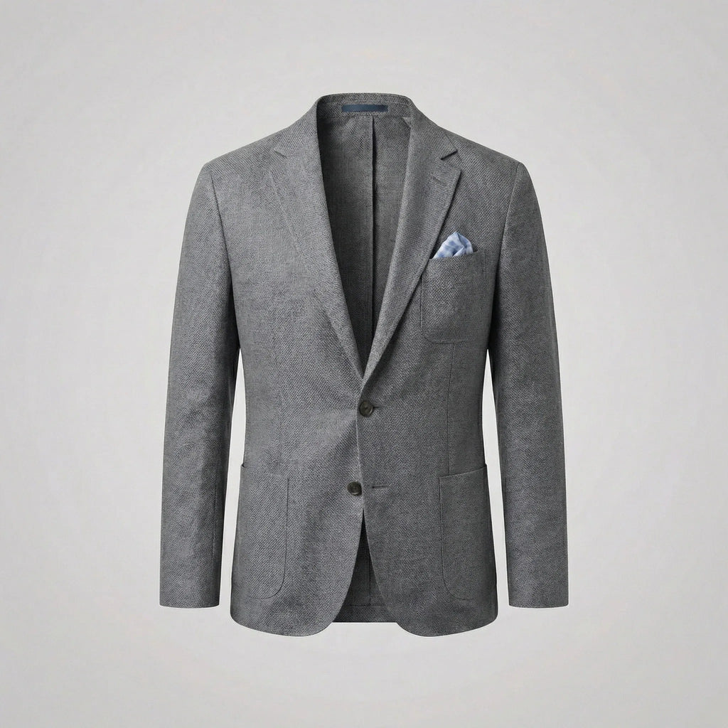 Men's Textured Unstructured Blazer Jacket image 11