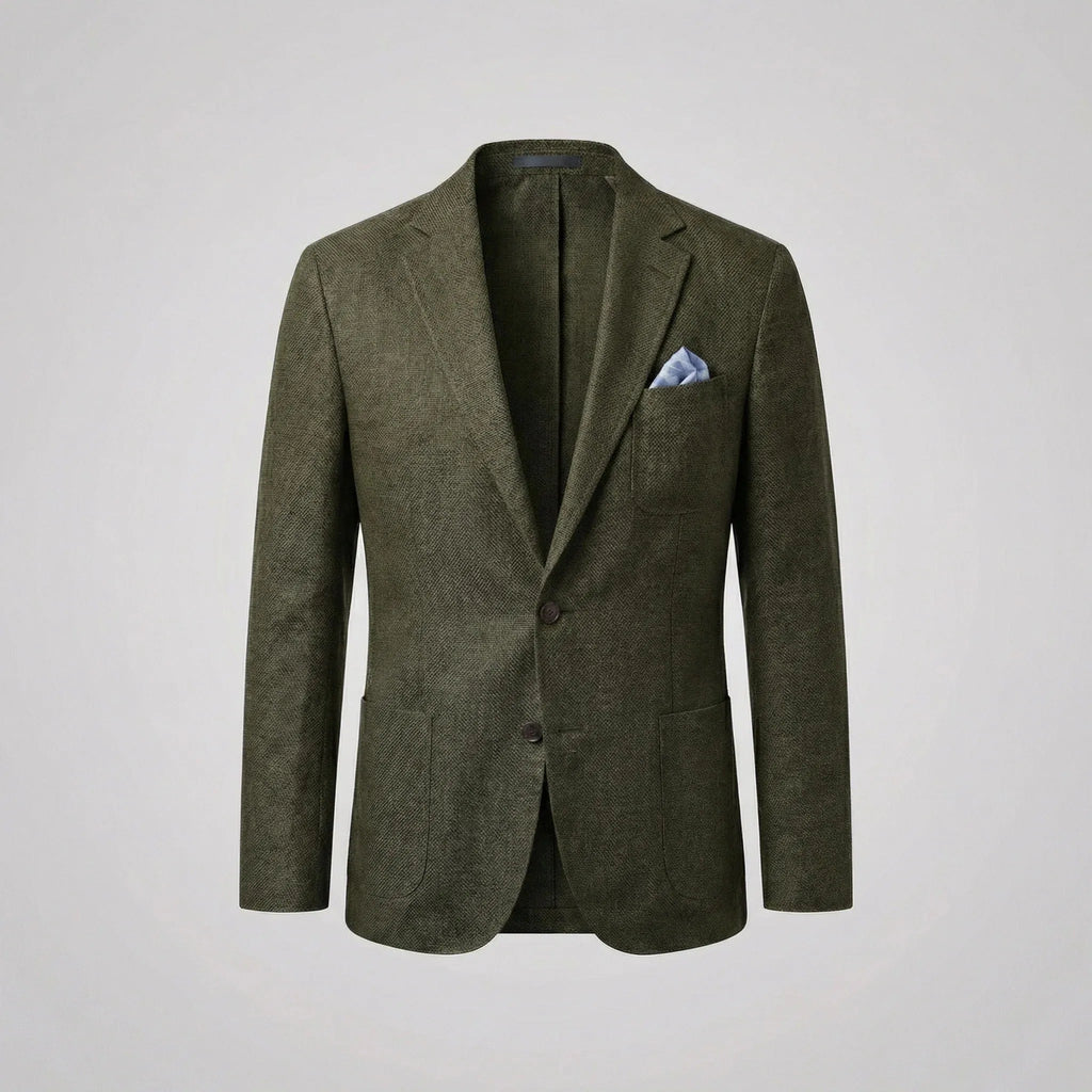 Men's Textured Unstructured Blazer Jacket image 9