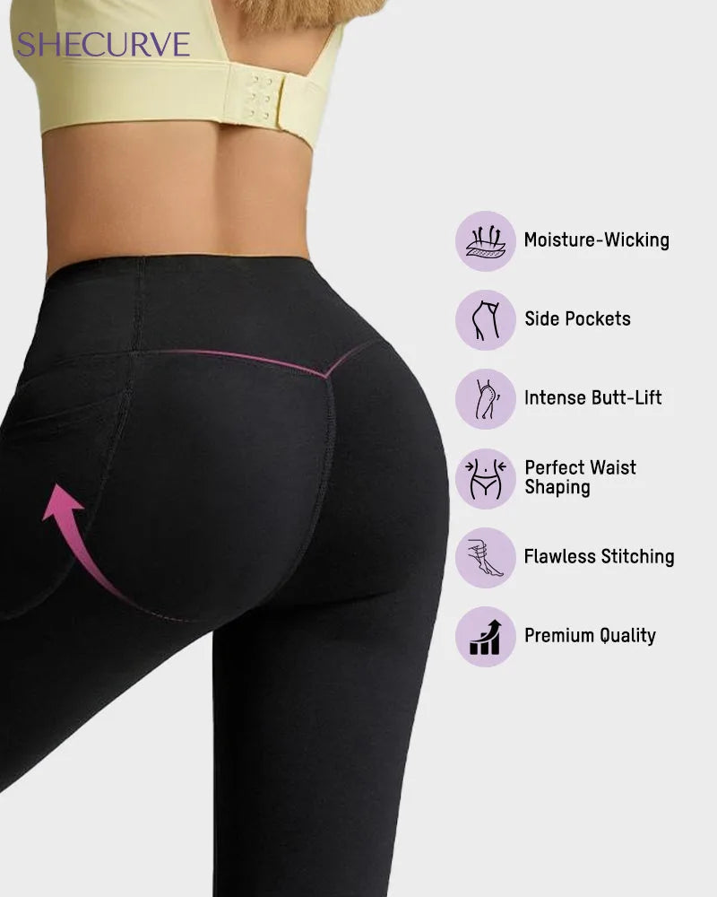 Tummy Control Butt-Lifting Leggings with Pockets for Women image 16
