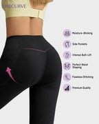 Tummy Control Butt-Lifting Leggings with Pockets for Women image 16