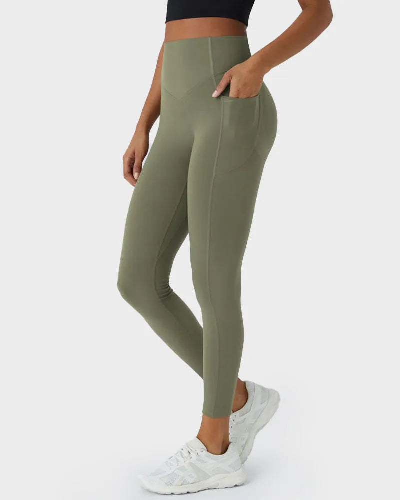 Tummy Control Butt-Lifting Leggings with Pockets for Women image 28