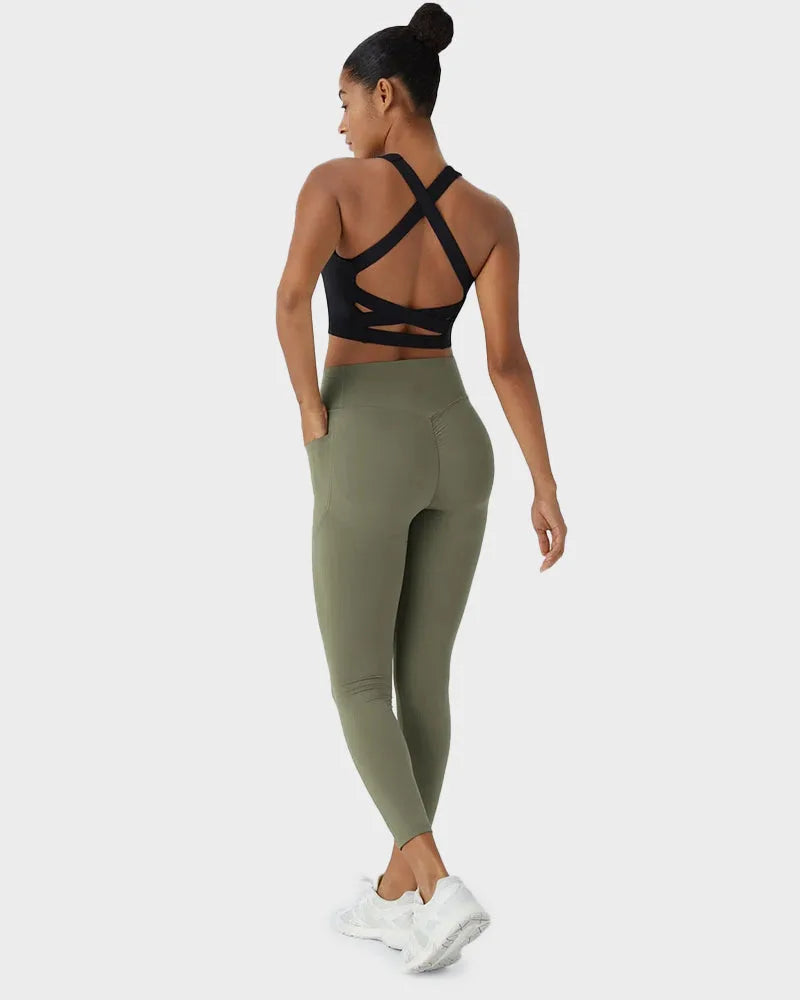 Tummy Control Butt-Lifting Leggings with Pockets for Women image 31