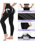 Tummy Control Butt-Lifting Leggings with Pockets for Women image 35