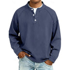 Vintage Washed Cotton Henley Shirt for Men image 21