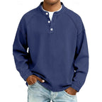 Vintage Washed Cotton Henley Shirt for Men image 25