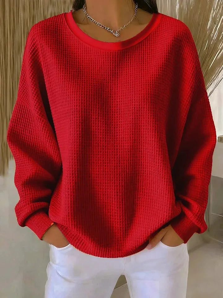 Oversized Waffle-Knit Comfort Jumper